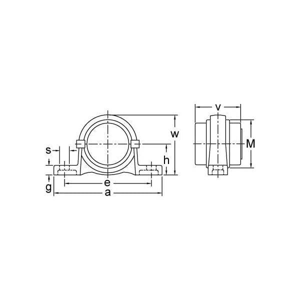 SINGLE ROW BALL BEARING, 12MM EXTRA NARROW ECC COLL PILLOW BLOCK OPN/CLS COVERS